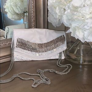 White evening bag